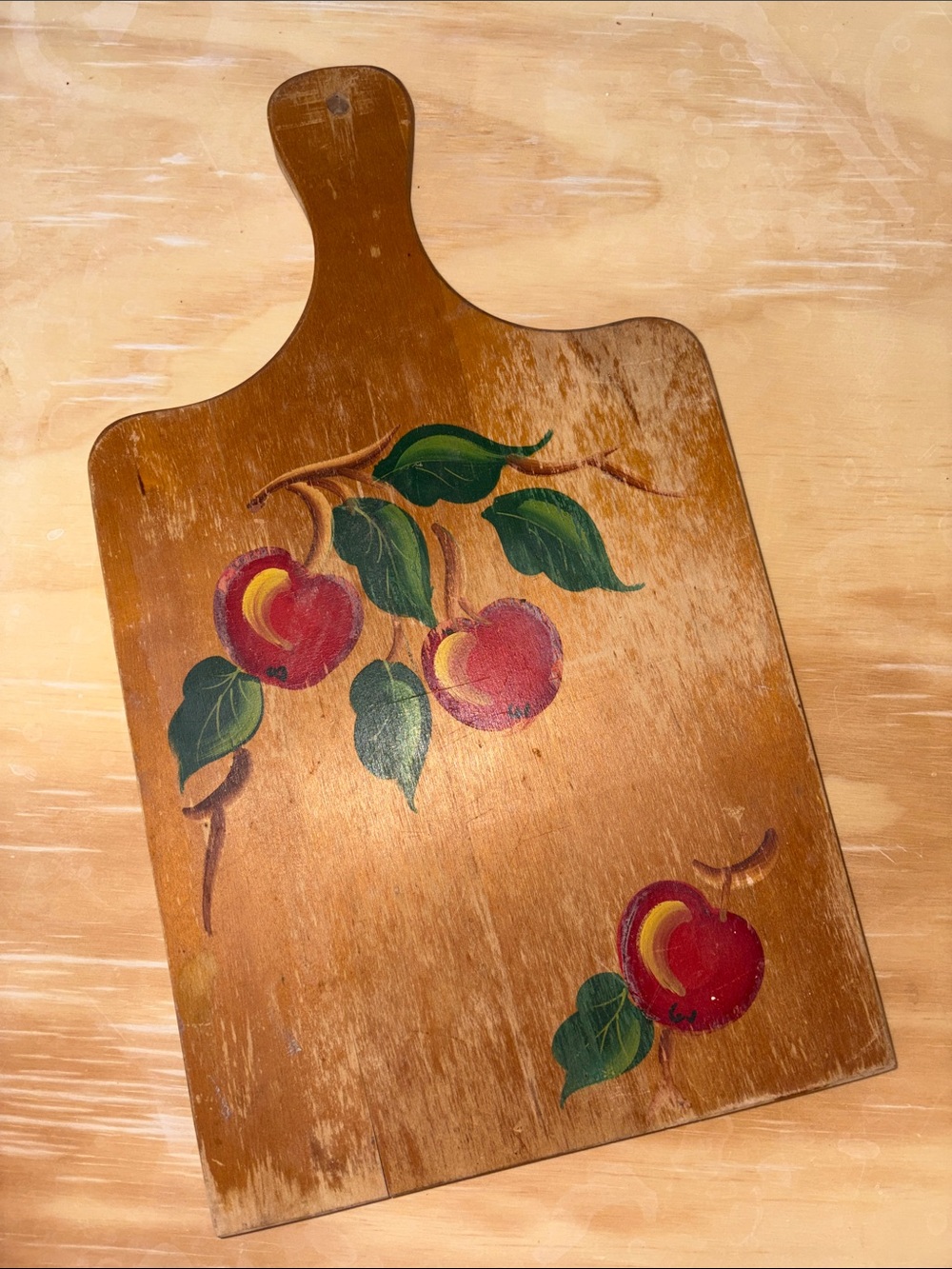 Wooden Decorative Cutting/Serving Board with Red Fruit Design